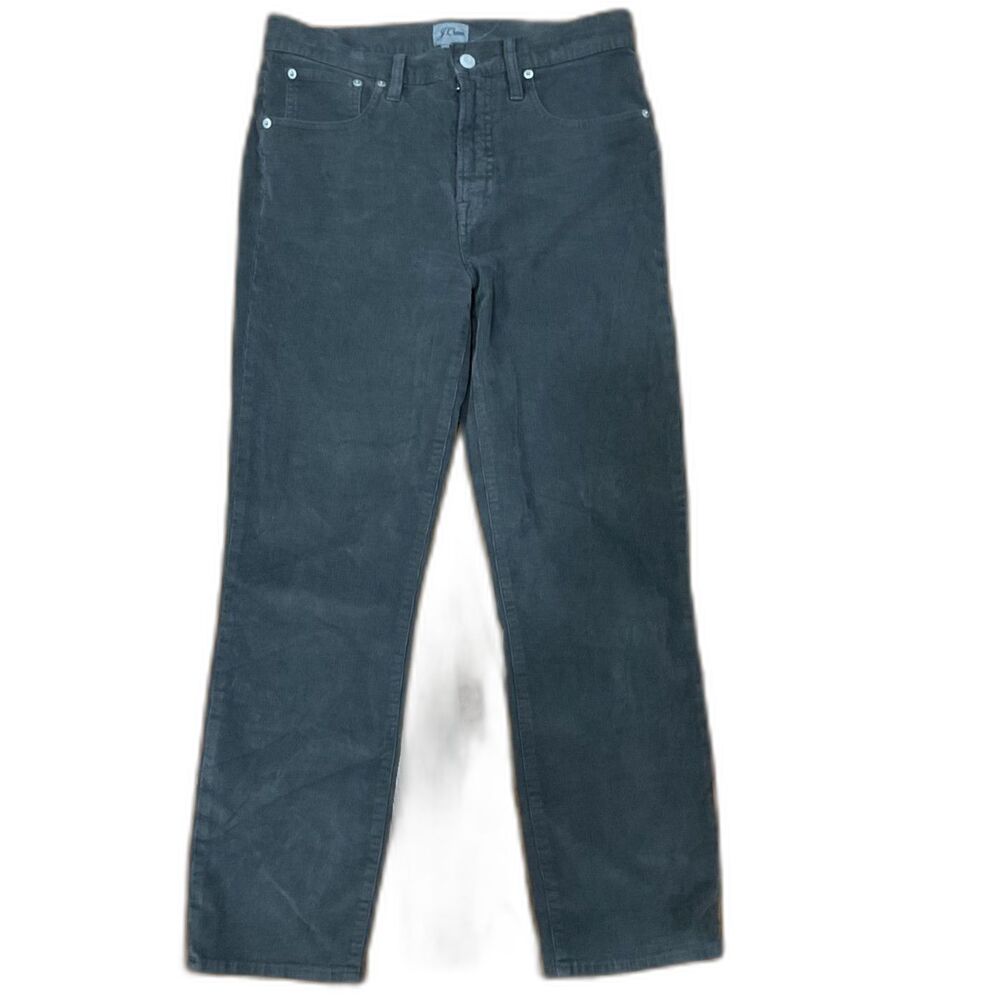 J.Crew Wome's Vintage Slim Straight Corduroy pants size 28 Gray $118 MSRP